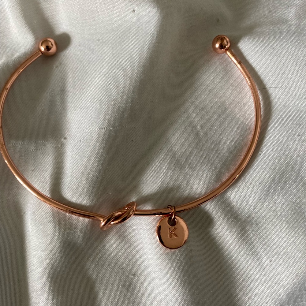 Rose Gold “K” knot bracelet